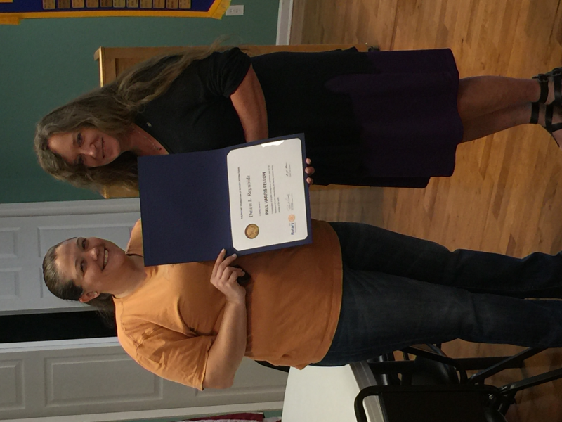 June 26, 2019- Dawn Reynolds Paul Harris Fellow